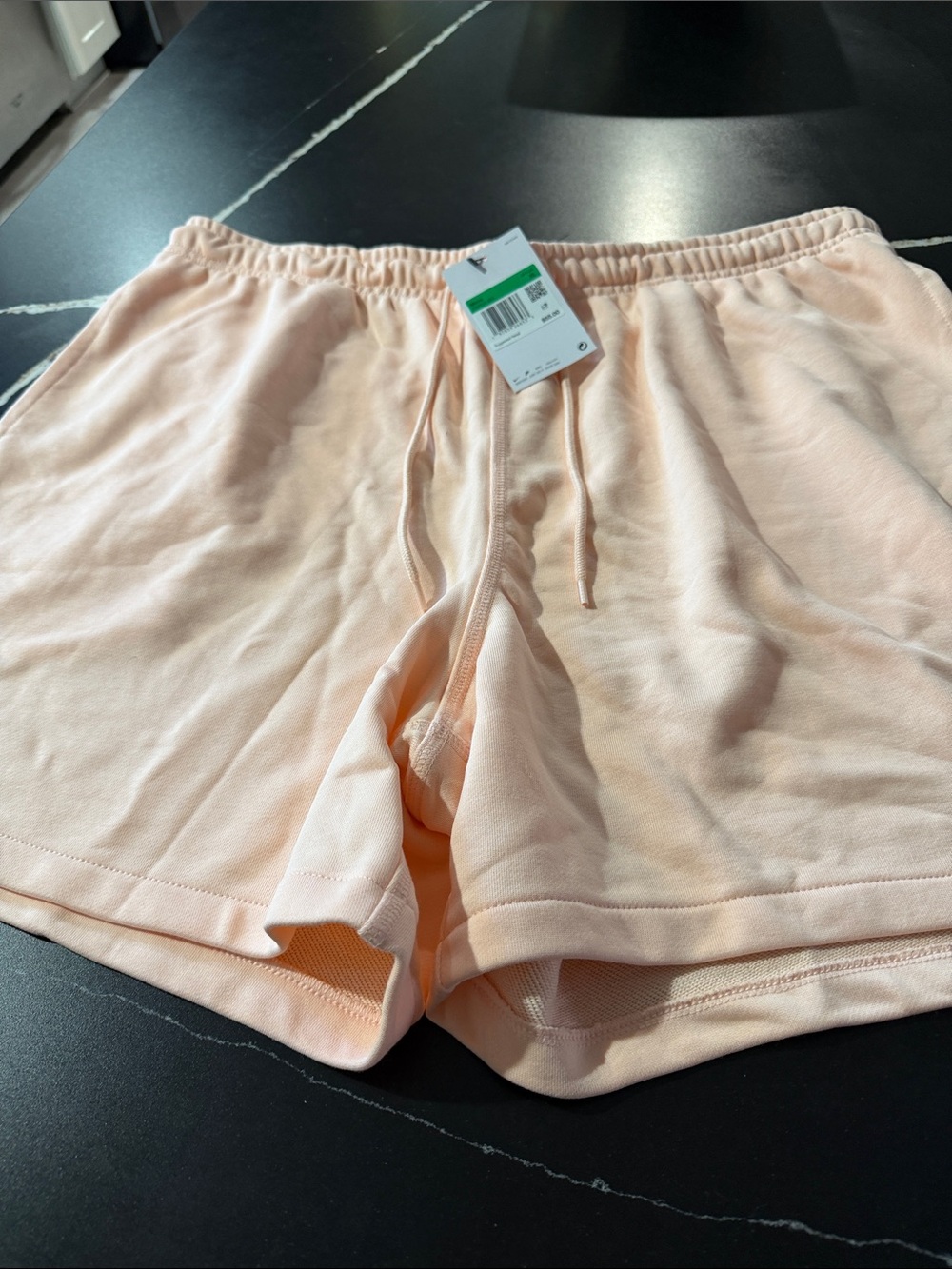 Nike Men's Light Peach Drawstring Athletic Shorts